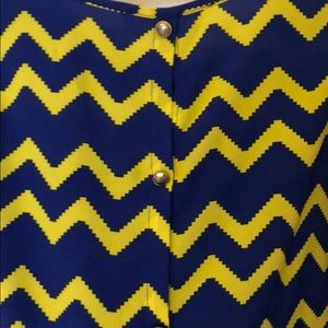 Trendy Peach Love Cream Blue/Yellow Top